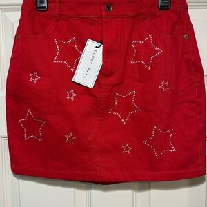 Red Skirt LG NWT